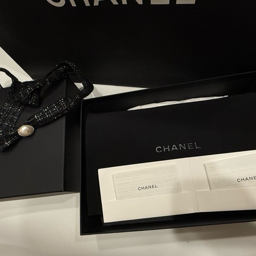 Chanel 香奈兒 經典WOC荔枝格紋牛皮黑金鏈包-4