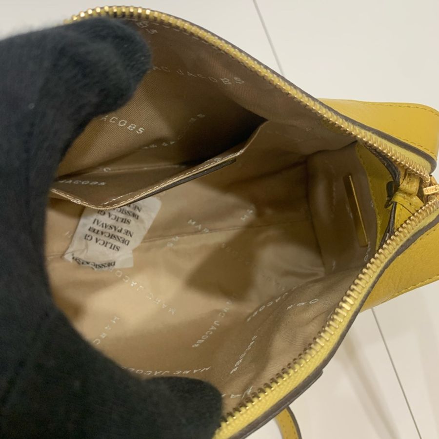 marc jacobs MJ 黃色 鏈條包 斜背包 側背包 肩背包 手提包 鏈帶包-10