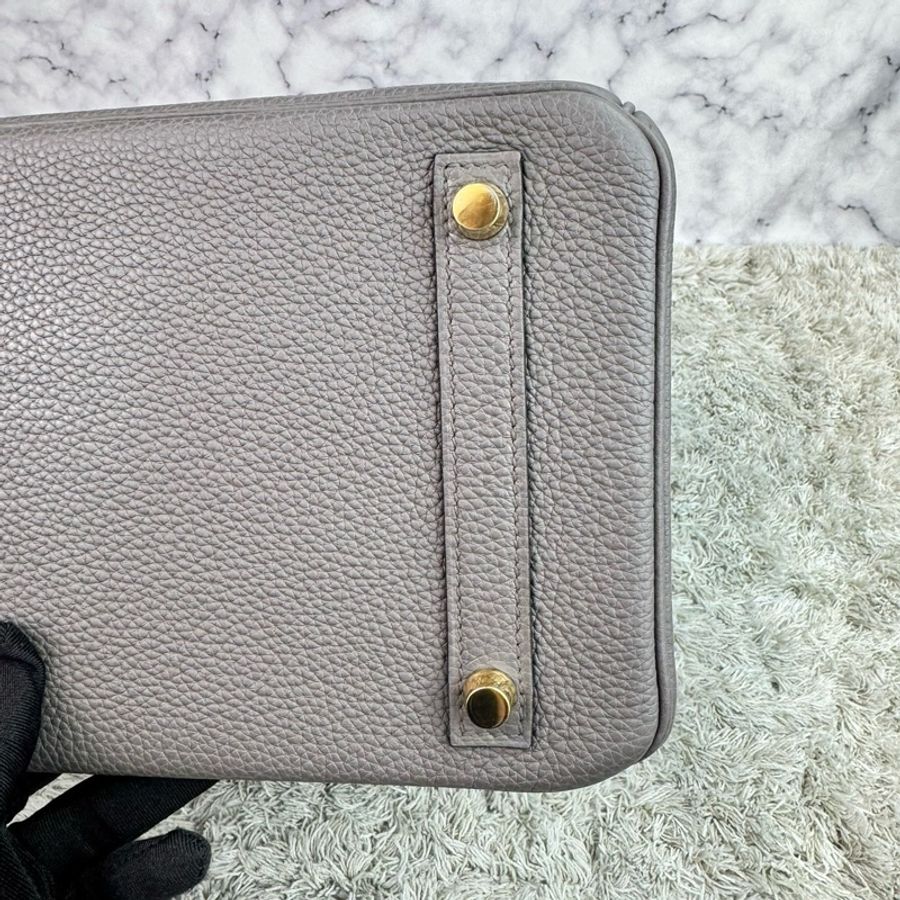 Hermes 愛馬仕 鉑金 birkin30 錫器灰金扣 togo皮Y刻-20