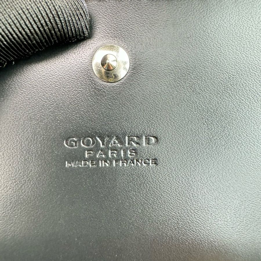 戈雅 Goyard Varenne 經典LOGO防水帆布翻蓋信封包 WOC 斜背包(黑棕)-7
