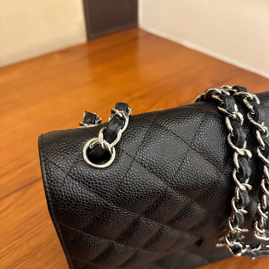 CHANEL 專櫃40萬🙄黑荔枝銀雙C JUMBO-7