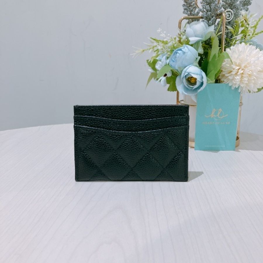 TK1415 CHANEL香奈兒經典卡包CLASSIC CARD HOLDER CAVIAR BLACK X GHW-1