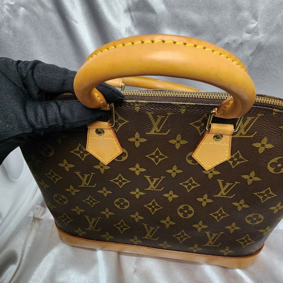 LV Alma PM 老花 手提包 肩背包 貝殼包 Monogram帆布-8