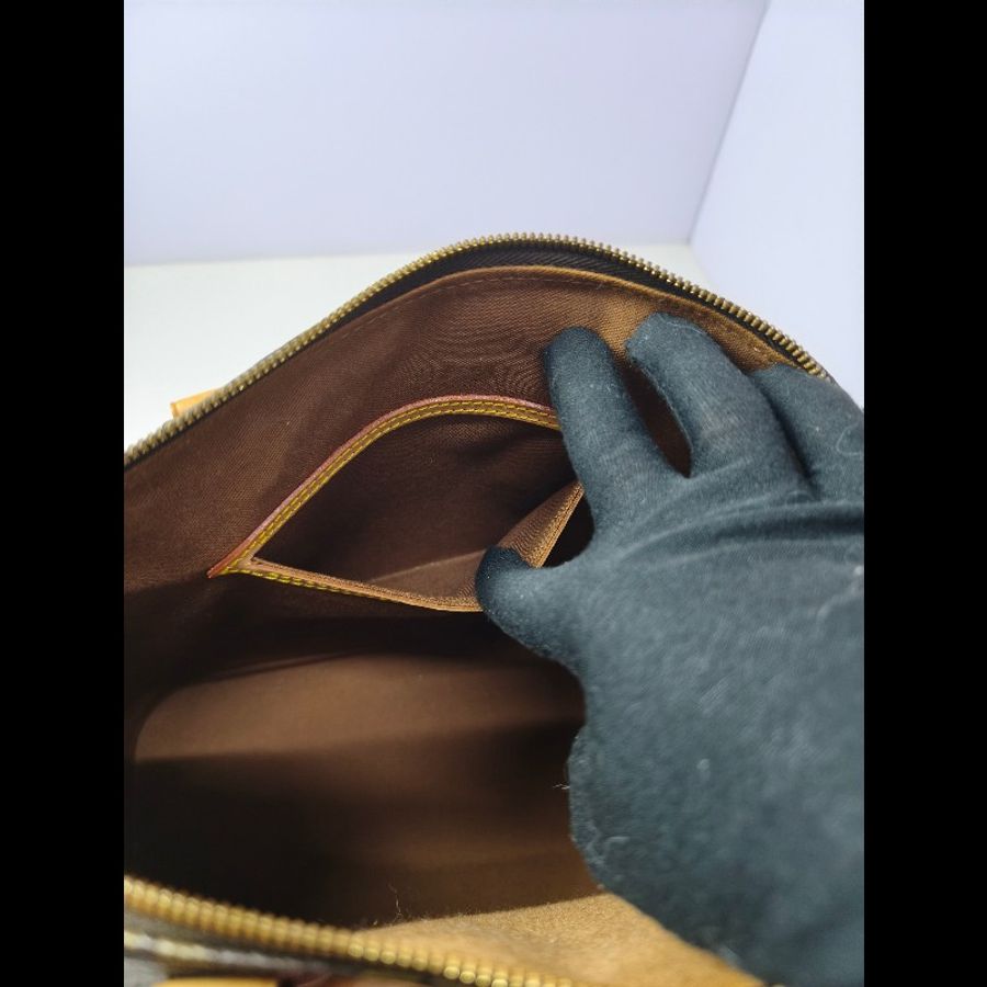LV Alma PM 老花 手提包 肩背包 貝殼包 Monogram帆布-19