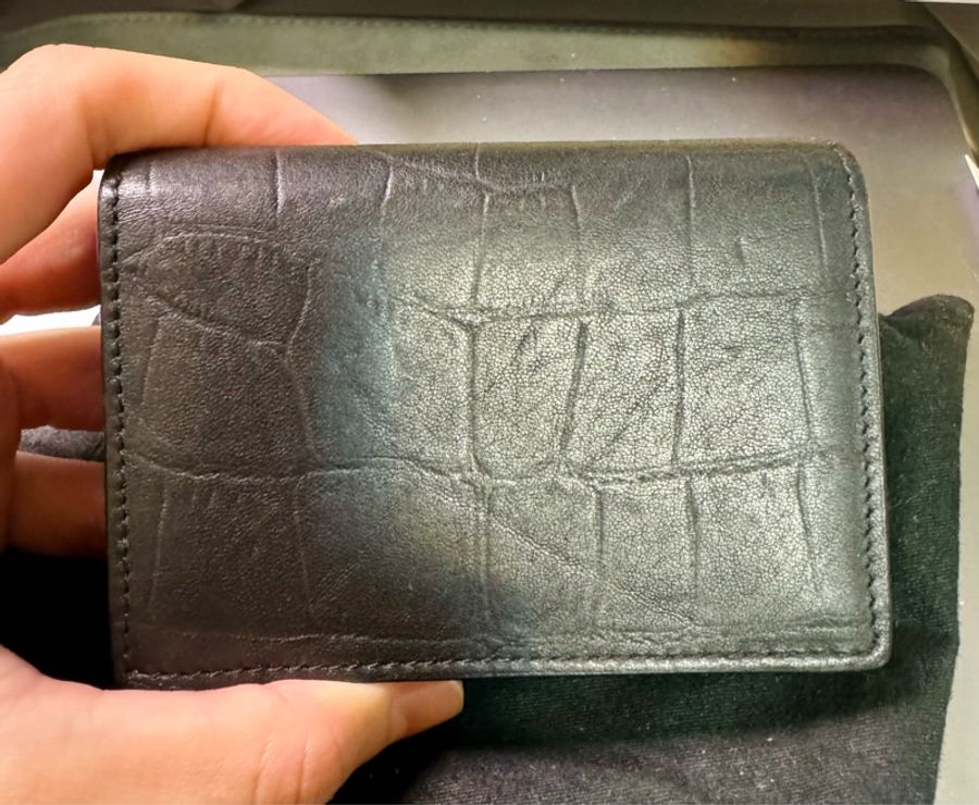 YSL 聖羅蘭鱷魚壓紋卡包-1
