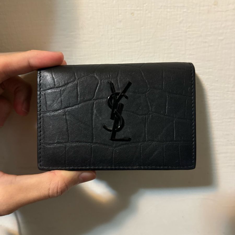 YSL 聖羅蘭鱷魚壓紋卡包-5