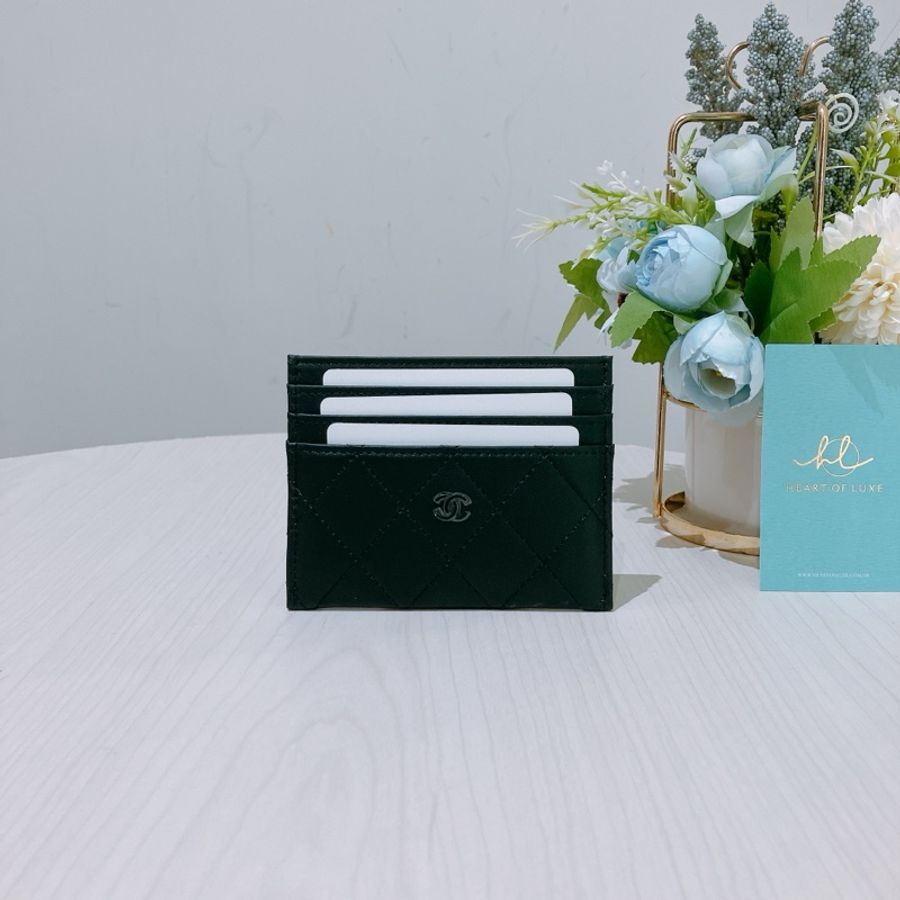Tk1427 CHANEL 香奈兒經典黑扣薄身卡片套CLASSIC CARD HOLDER CALF SKIN SO BLACK-4