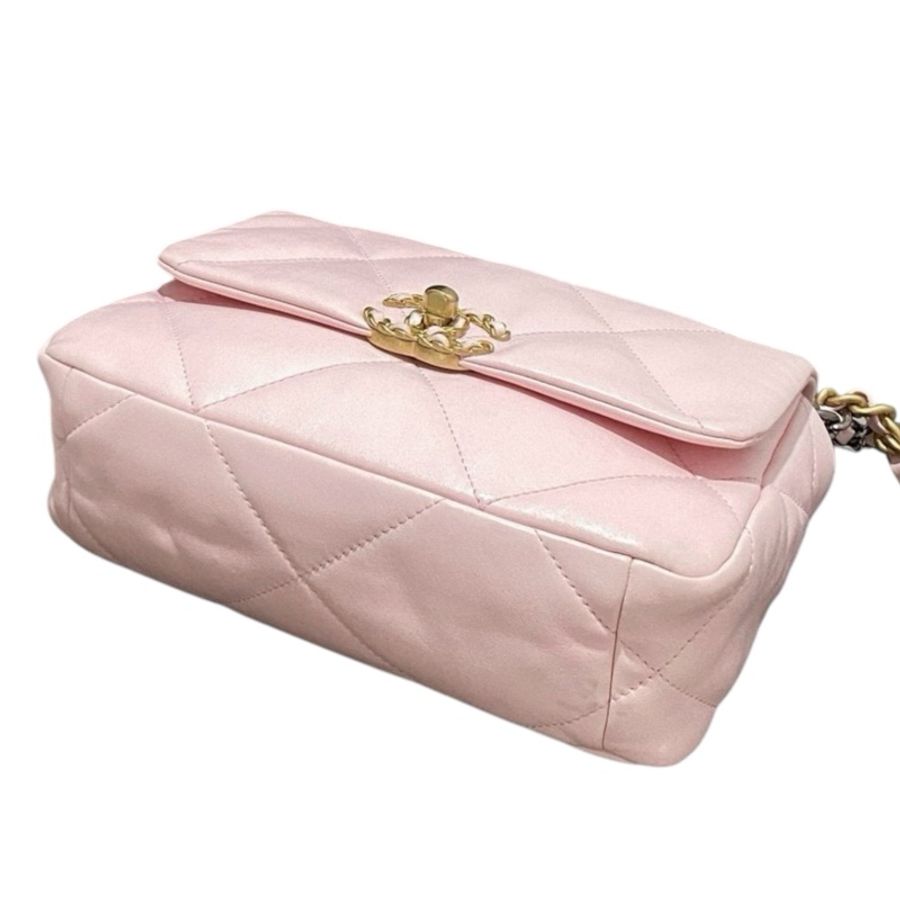 Chanel 19bag small 粉紅色-5