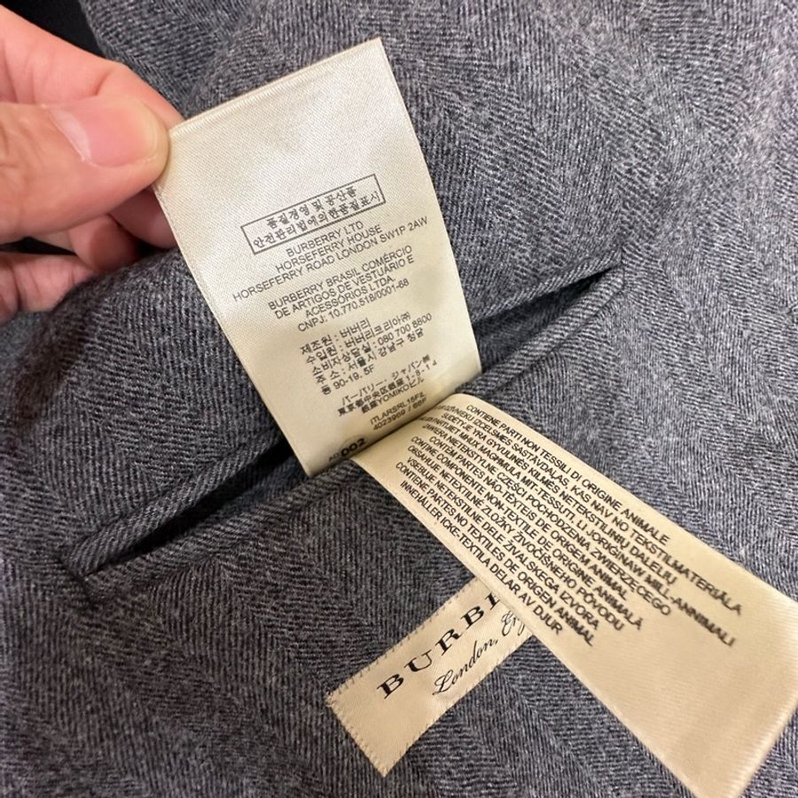 BURBERRY 深灰色 羊毛 長版西裝外套 大衣 長大衣 長風衣 外套 西外-10