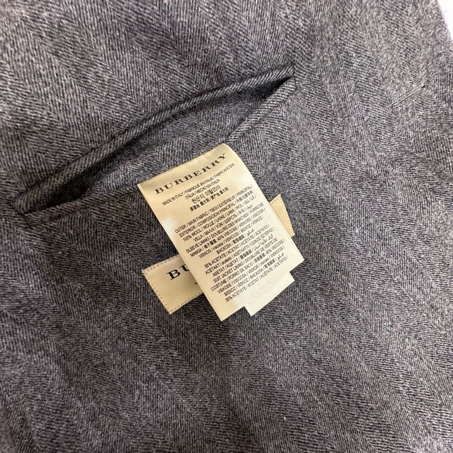 BURBERRY 深灰色 羊毛 長版西裝外套 大衣 長大衣 長風衣 外套 西外-12