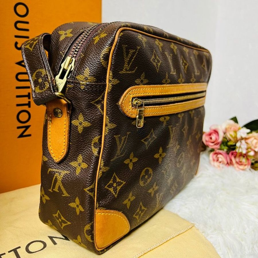 總裁包 二手 中古 LV  28公分中款記者包  🥰 防潑水耐用👍-6
