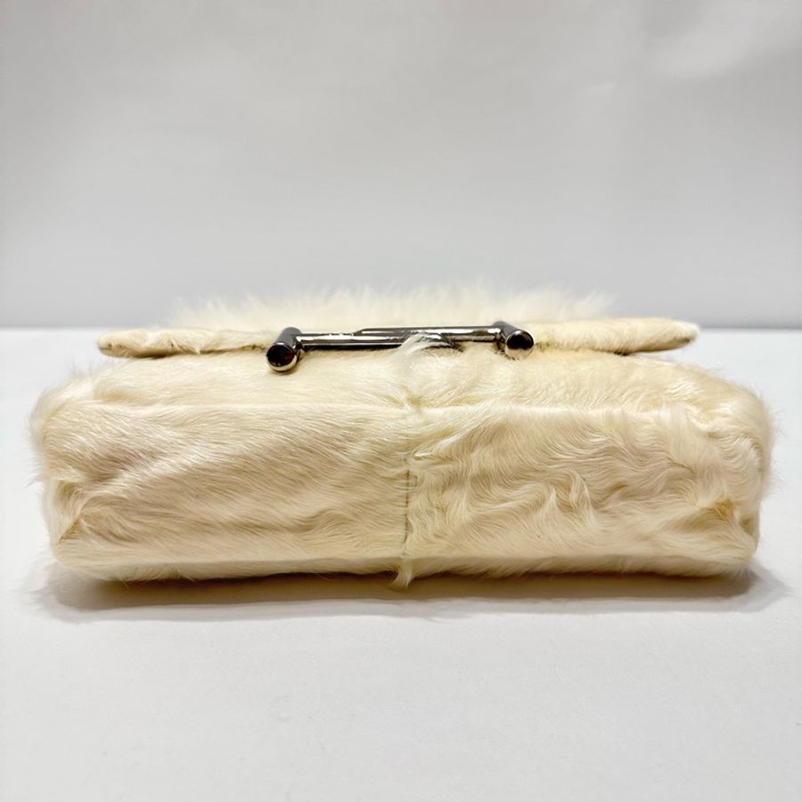 TOD’S 狐狸毛皮兩用包 手提/肩背包(白色)-10