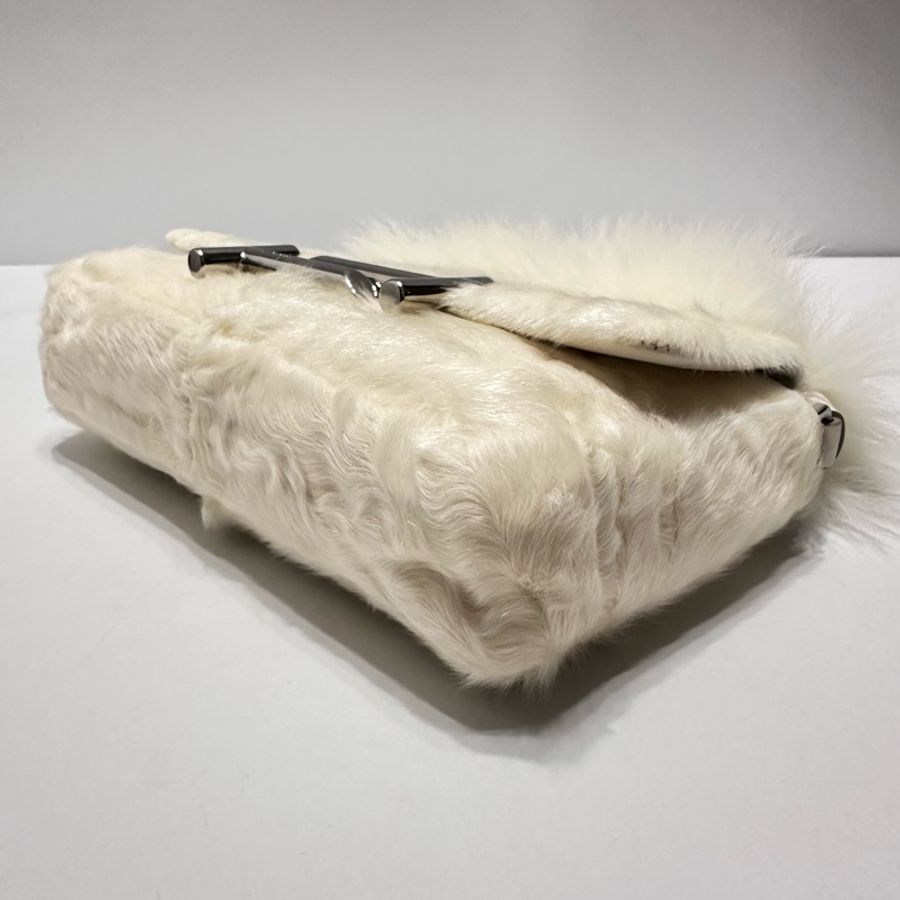 TOD’S 狐狸毛皮兩用包 手提/肩背包(白色)-14