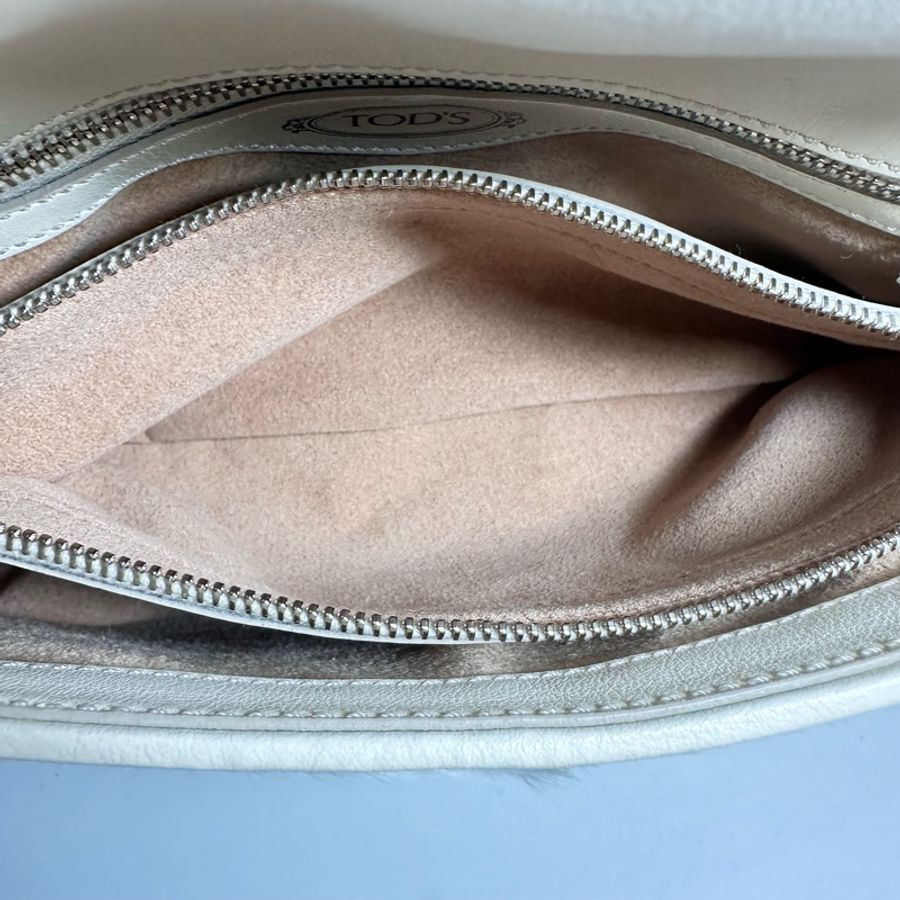 TOD’S 狐狸毛皮兩用包 手提/肩背包(白色)-20