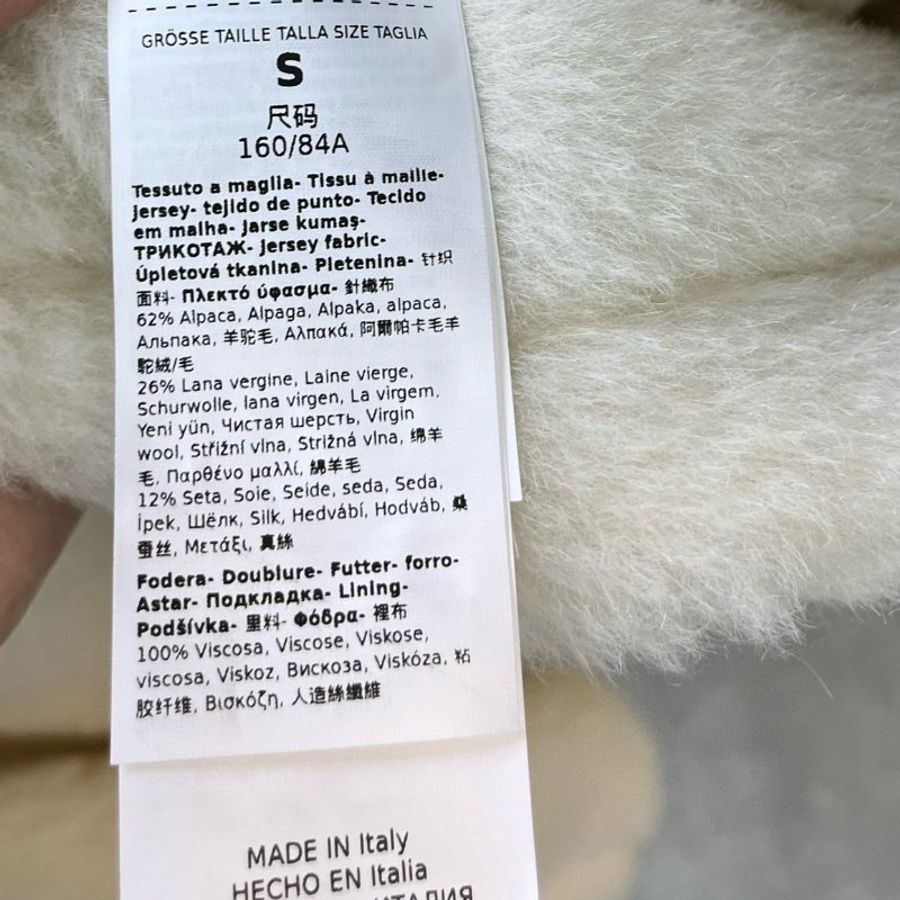 🧧限時降價🧧Max Mara 女款 Teddy OLGA 泰迪羊駝毛羊毛絲混紡短大衣 白色 XS/S/M(購買請訊息告知需要尺寸)-10