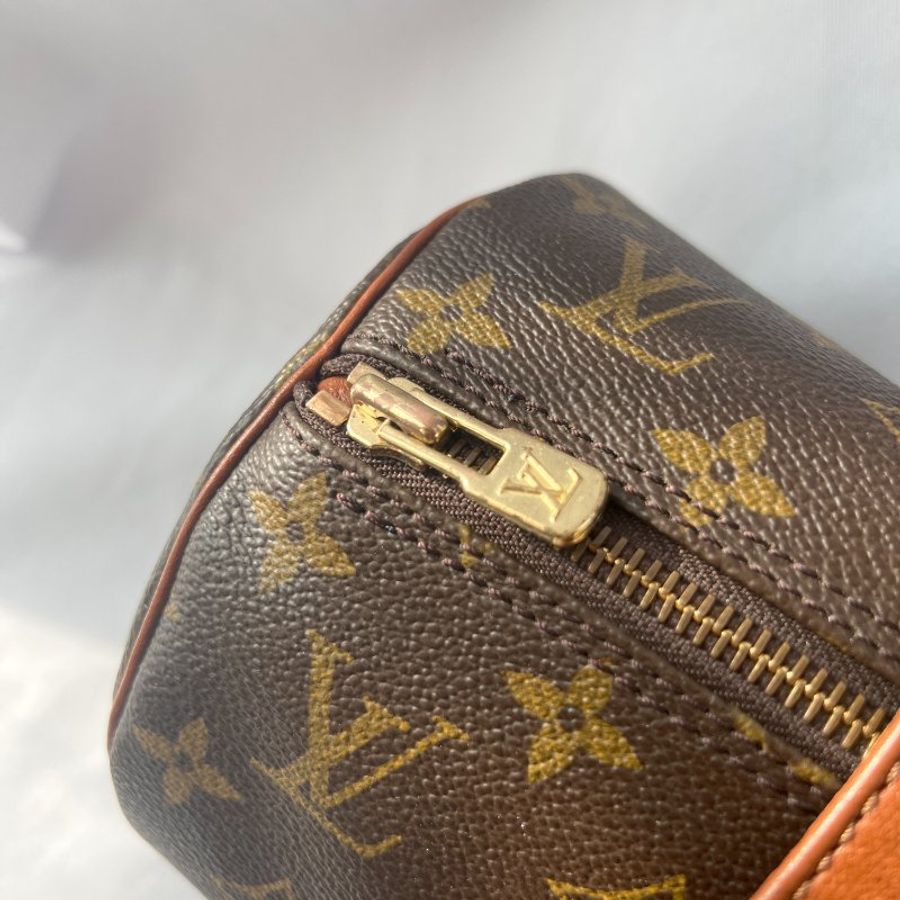LV Monogram Papillon 30 圓筒形手提袋贈送肩帶則斜背包 中古-4