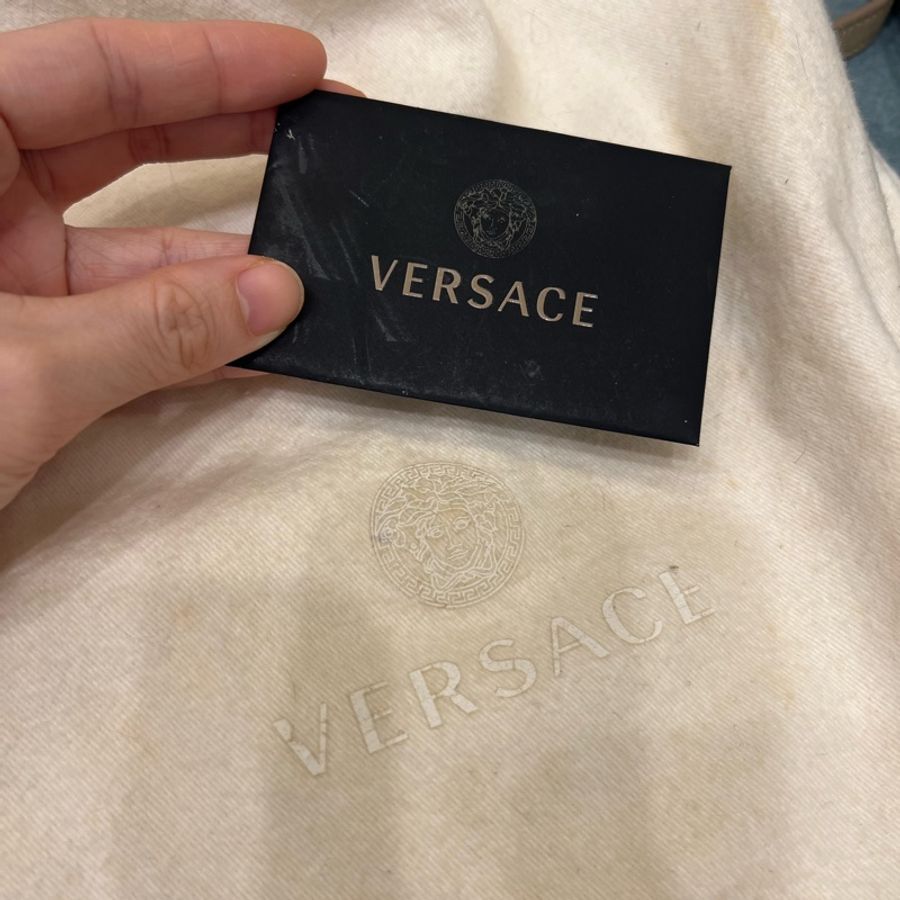 Versace蜥蜴皮拼接牛皮-14