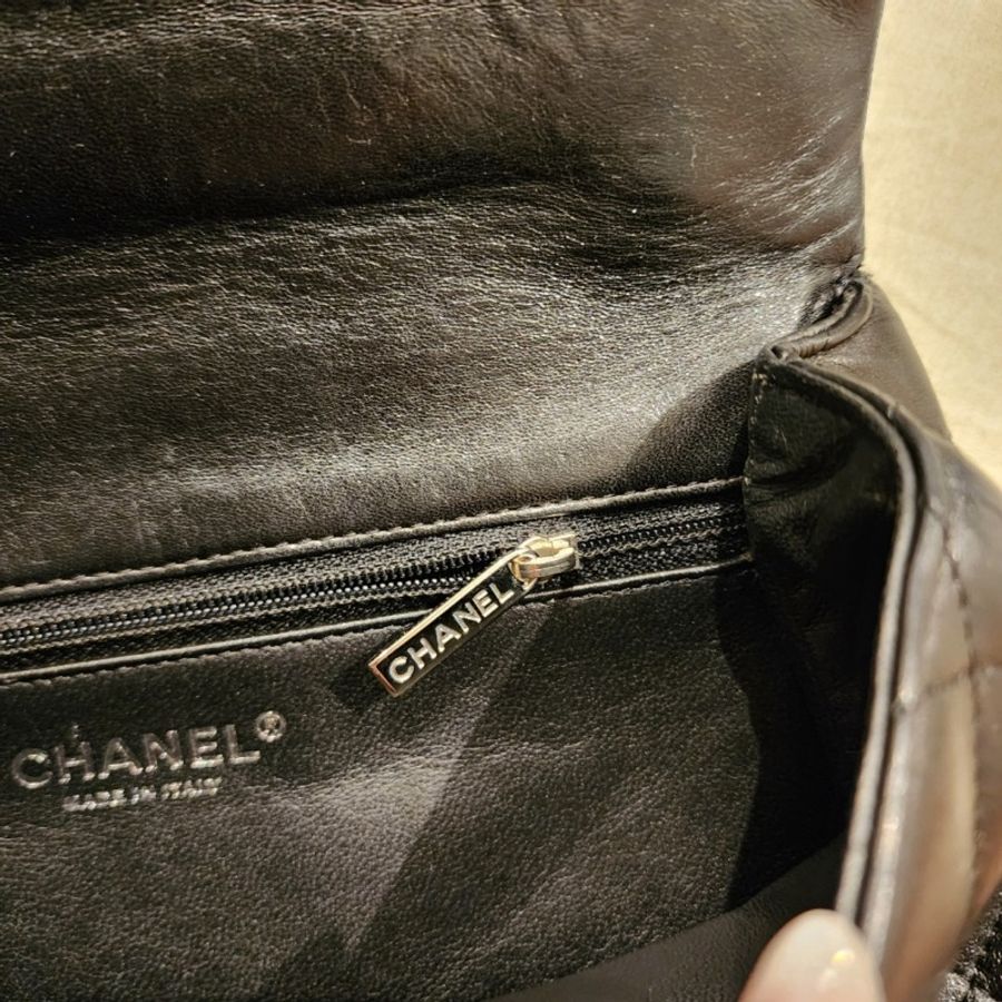 Chanel vintage Kelly 黑銀手提 Coco handle 香奈兒包包-15