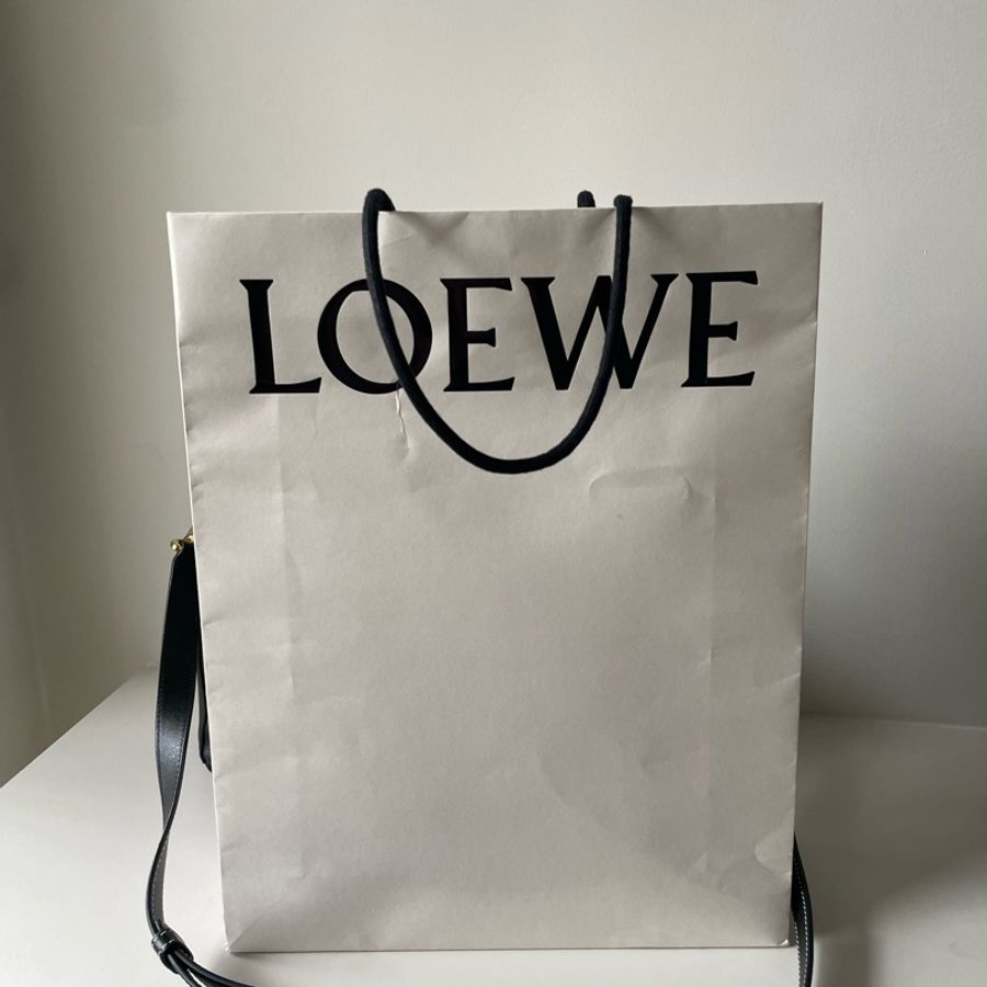 LOEWE PUZZLE 舊款SMALL 小號 拼圖包 藍黑色-11