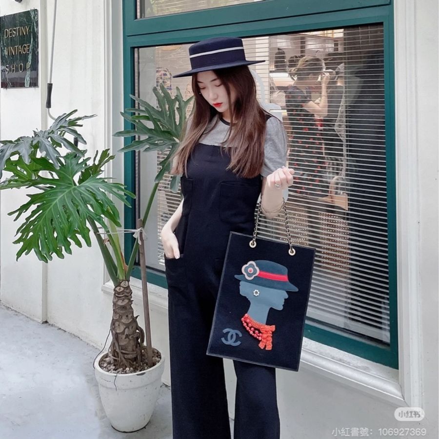 chanel vintage coco 手提包 肩背包 購物包 購物袋 側背包-7