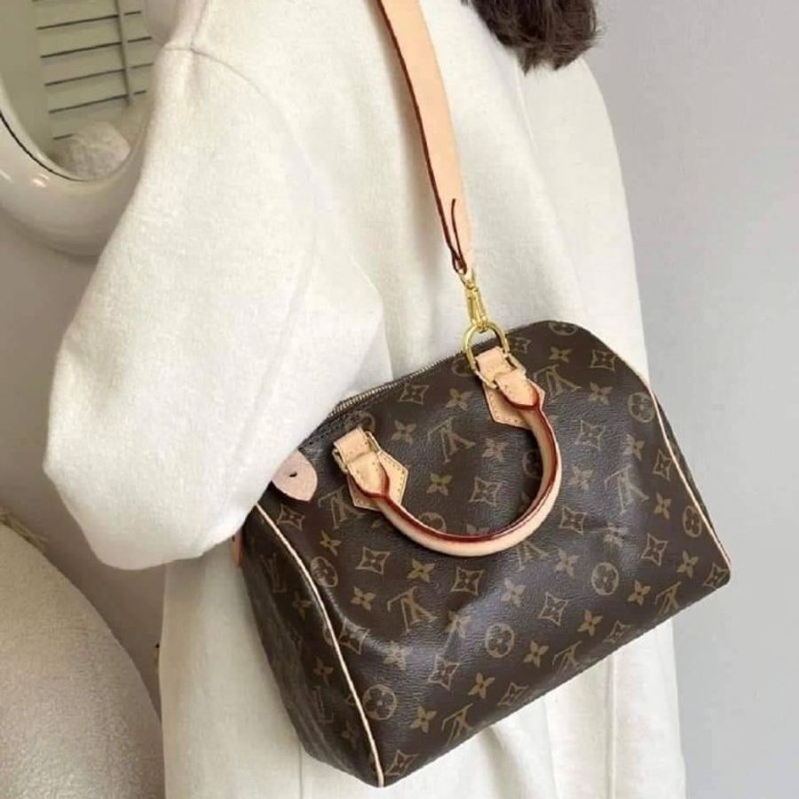 LV Speedy 25 cm🎀現品實拍 🎀 Vintage 波士頓包~二手品(不議價)-5