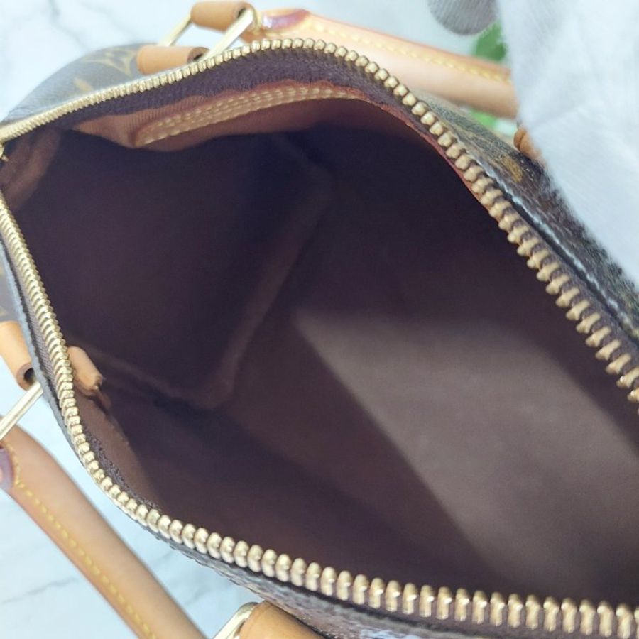 LV Speedy 25 cm🎀現品實拍 🎀 Vintage 波士頓包~二手品(不議價)-40