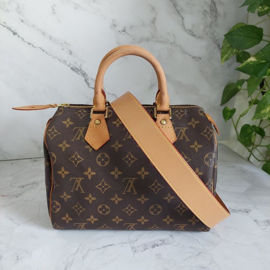 LV Speedy 25 cm🎀現品實拍 🎀 Vintage 波士頓包~二手品(不議價)-73