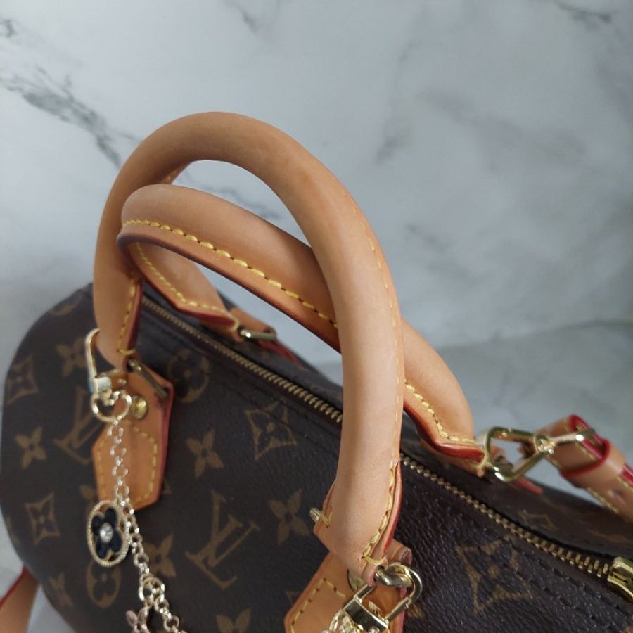 LV Speedy 25 cm🎀現品實拍 🎀 Vintage 波士頓包~二手品(不議價)-79