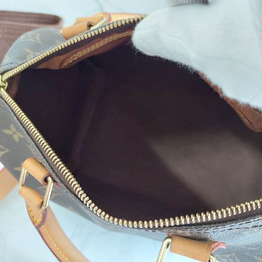 LV Speedy 25 cm🎀現品實拍 🎀 Vintage 波士頓包~二手品(不議價)-95