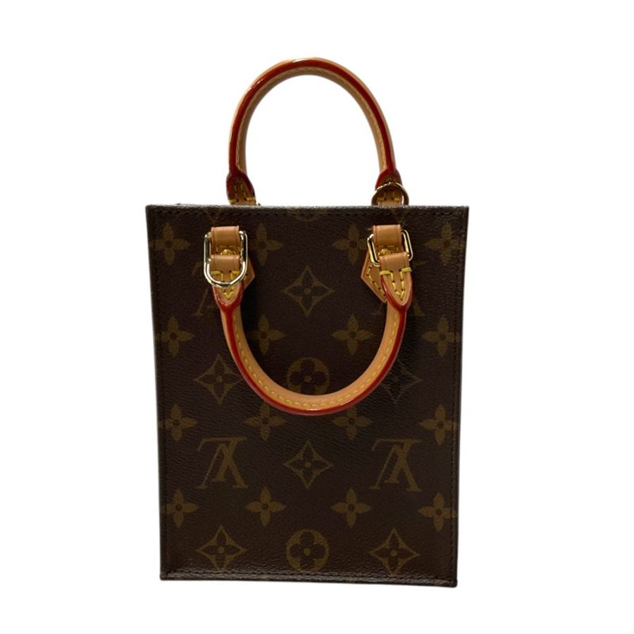 Louis Vuitton 路易威登 Petit Sac Plat 2-way Monogram 帆布 棕色 手提包-2
