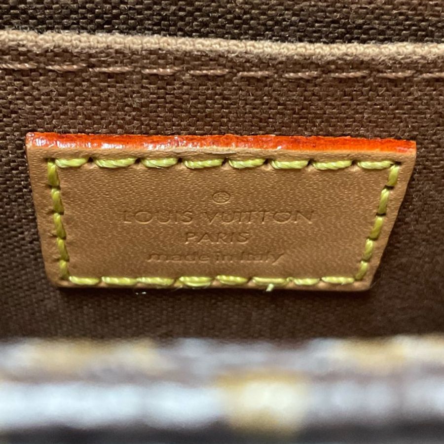 Louis Vuitton 路易威登 Petit Sac Plat 2-way Monogram 帆布 棕色 手提包-16