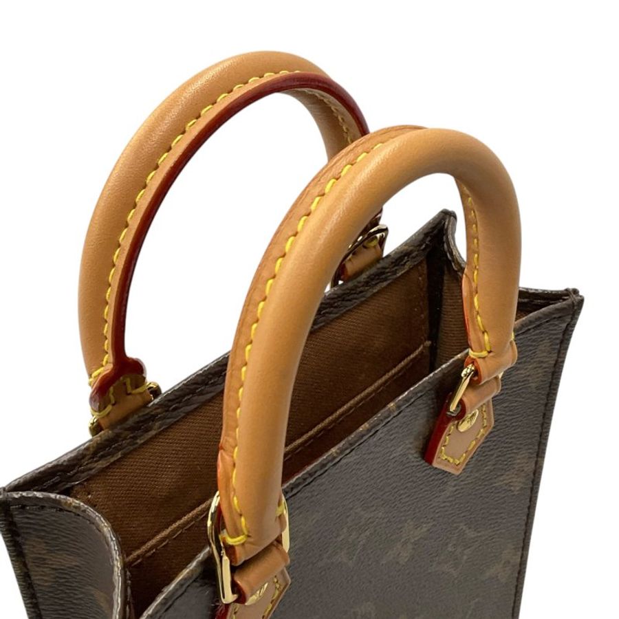 Louis Vuitton 路易威登 Petit Sac Plat 2-way Monogram 帆布 棕色 手提包-17