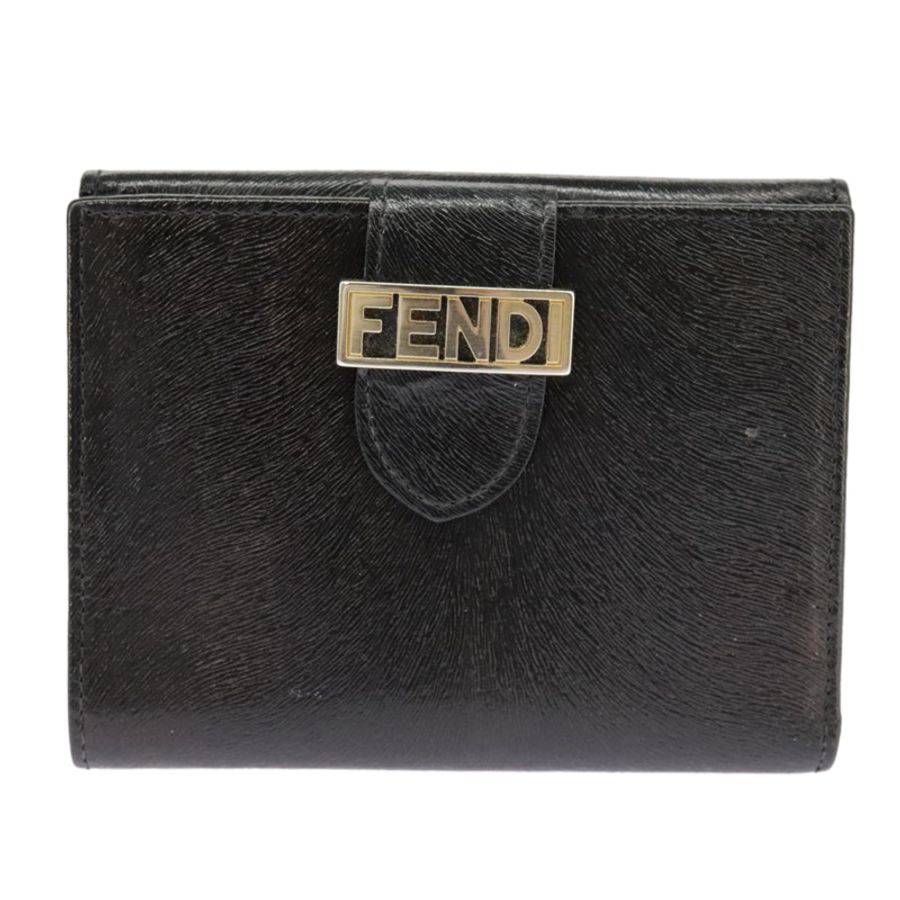 【日本直送】FENDI 黑色真皮皮夾 正品 101125-12