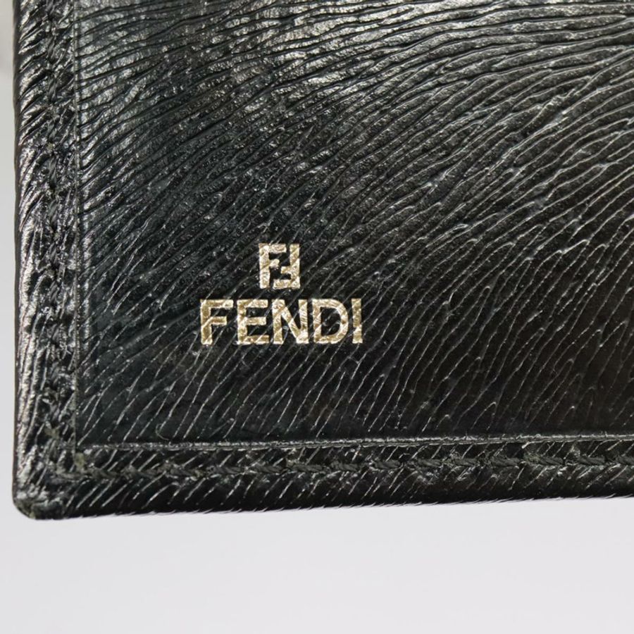 【日本直送】FENDI 黑色真皮皮夾 正品 101125-18