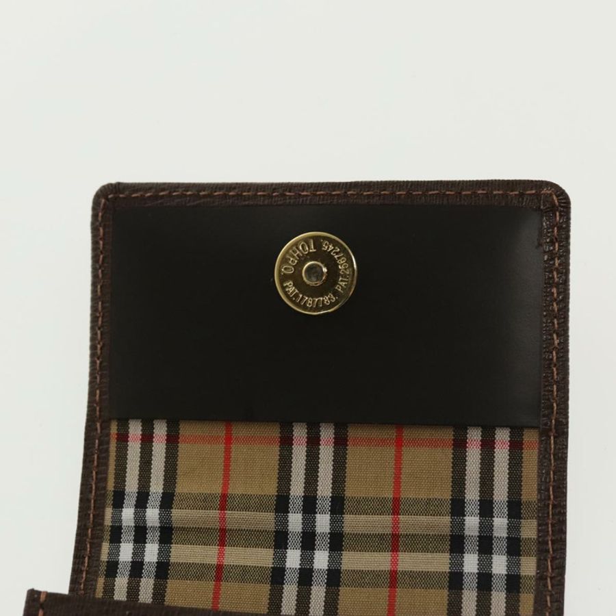 【日本直送】BURBERRY 棕色皮革手拿包 Auth 101274-9