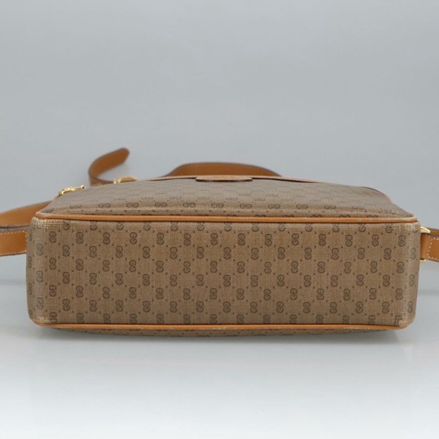 【日本直送】GUCCI Micro GG Supreme 單肩包 PVC 皮革 米色 金色 正品 101192-4