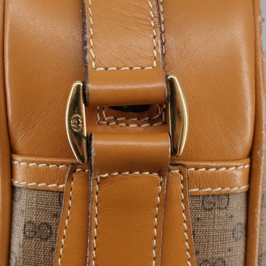 【日本直送】GUCCI Micro GG Supreme 單肩包 PVC 皮革 米色 金色 正品 101192-16