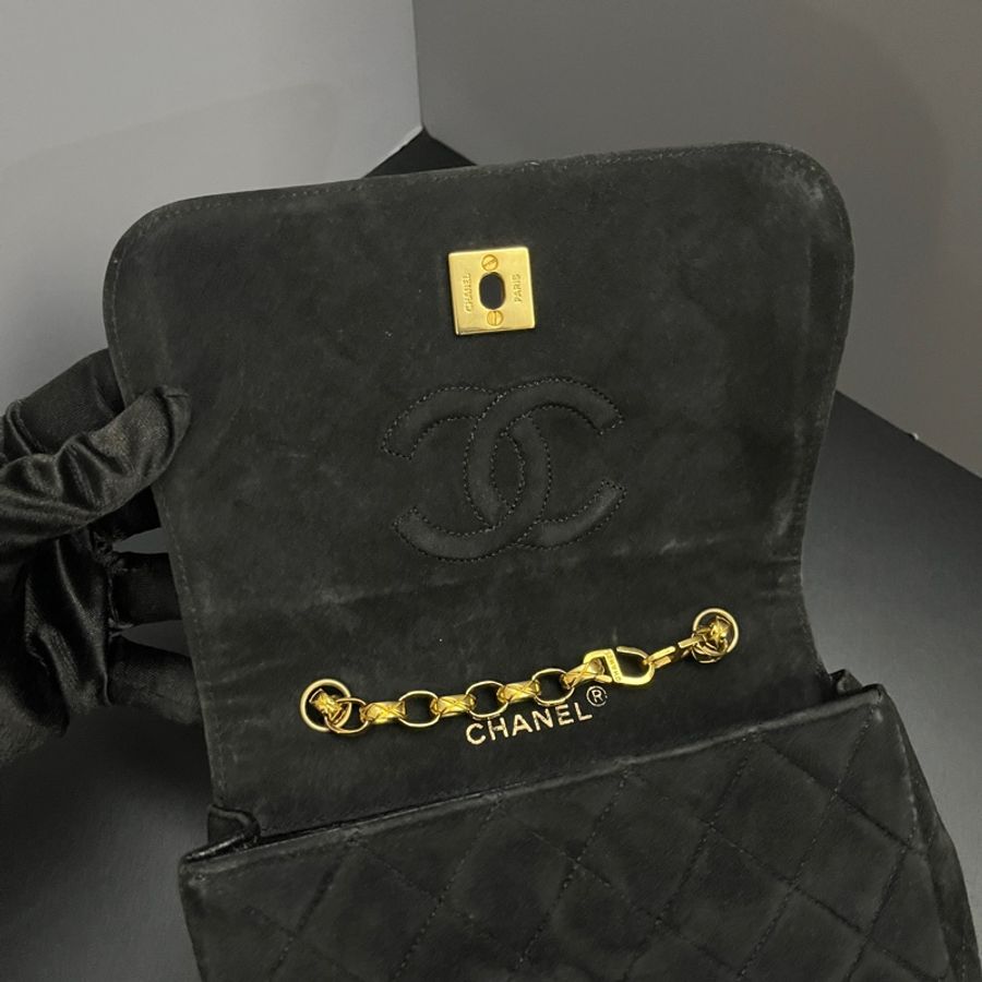 (24K真黃金鏈) Chanel 黛妃 子母包 「極稀有」 單肩+斜背+腋下包-16