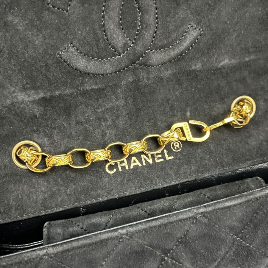 (24K真黃金鏈) Chanel 黛妃 子母包 「極稀有」 單肩+斜背+腋下包-17