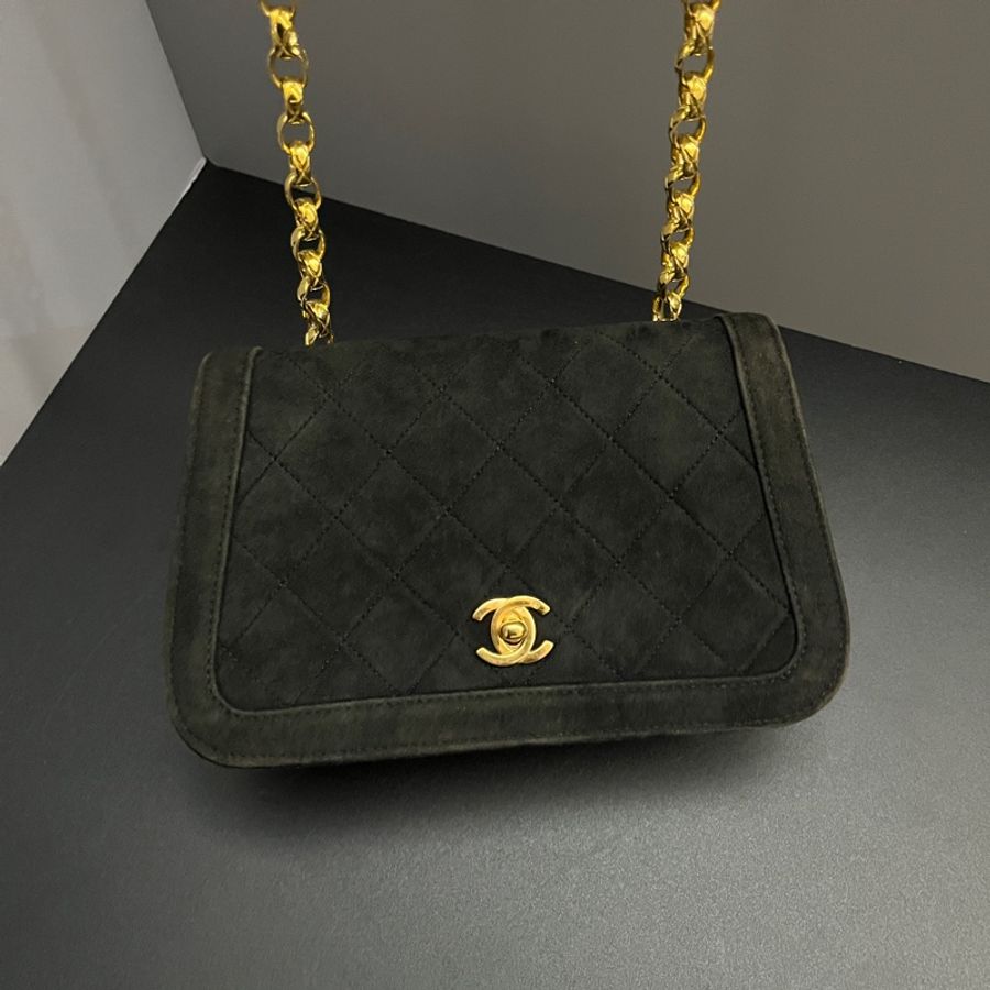 (24K真黃金鏈) Chanel 黛妃 子母包 「極稀有」 單肩+斜背+腋下包-36