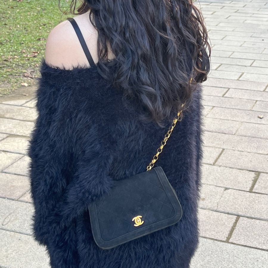 (24K真黃金鏈) Chanel 黛妃 子母包 「極稀有」 單肩+斜背+腋下包-40