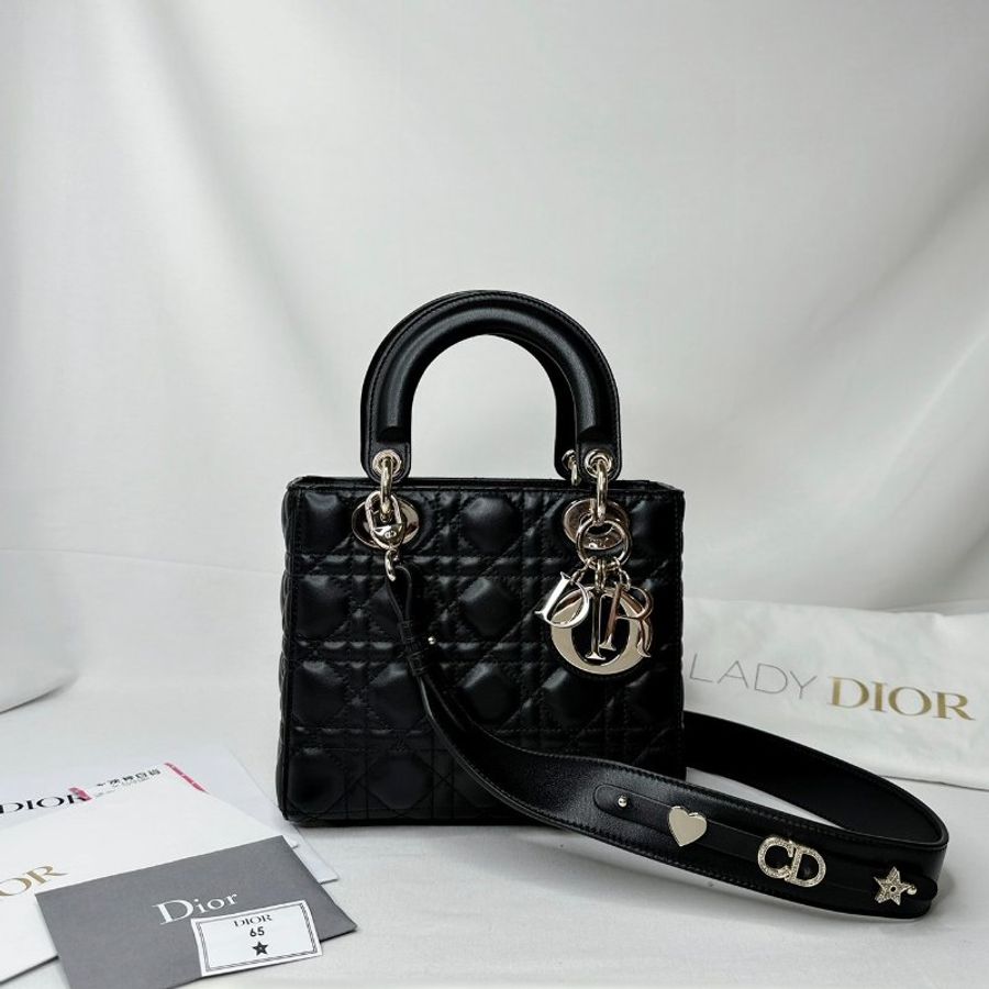 DIOR LADY DIOR黑金四格黛妃包-0