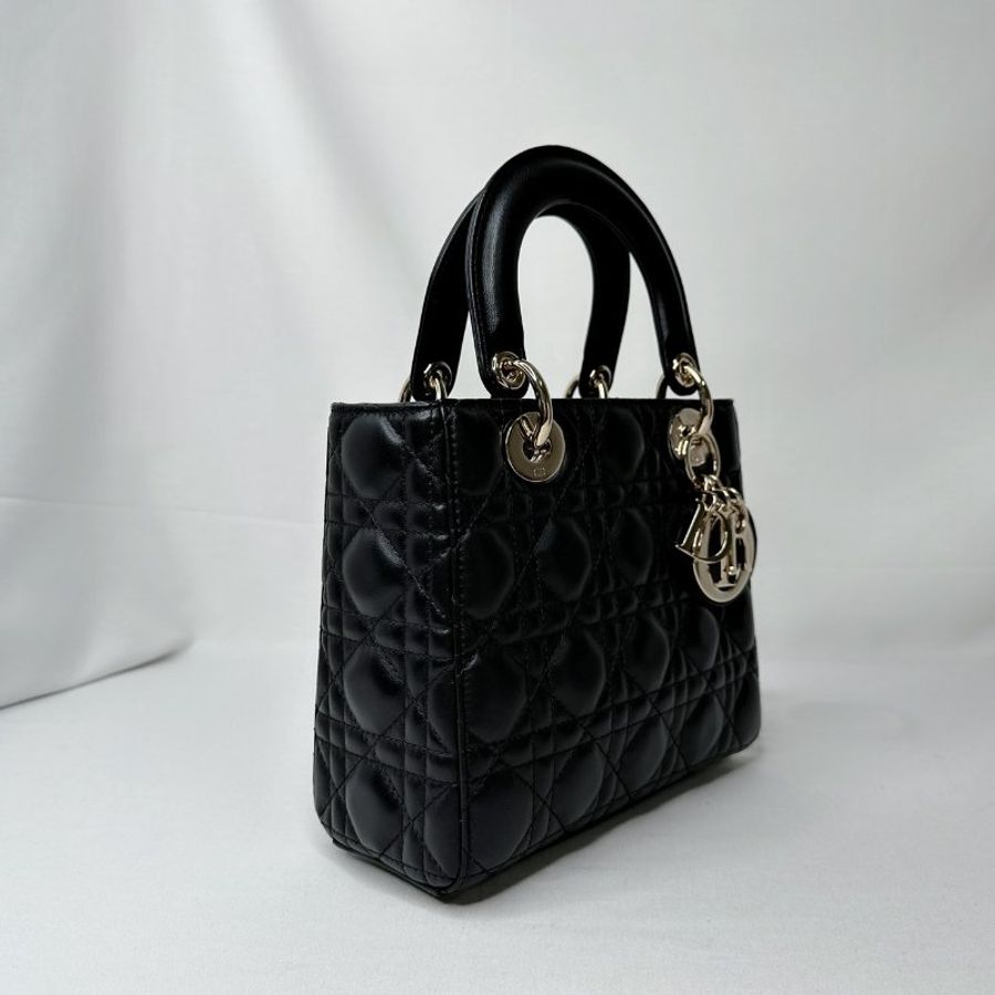 DIOR LADY DIOR黑金四格黛妃包-5
