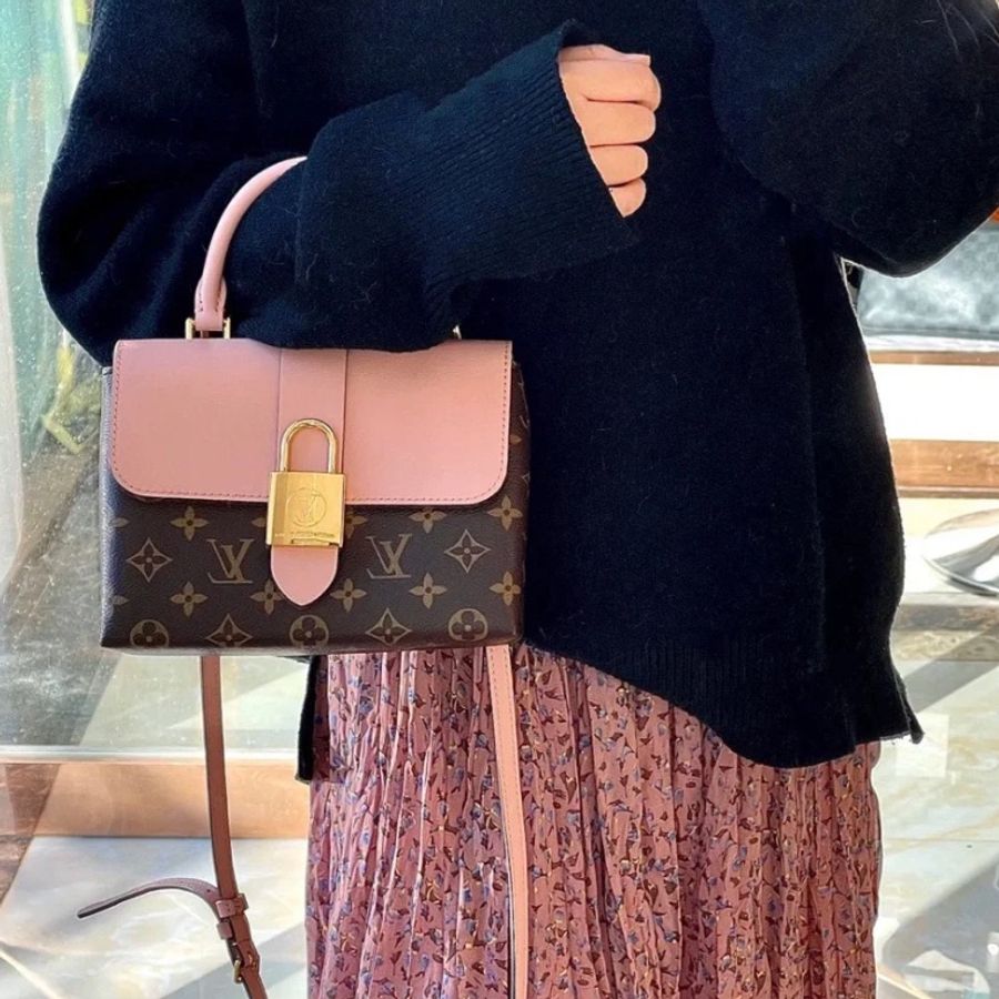Louis Vuitton LOCKY BB 玫瑰粉 （晶片版）M44080-4