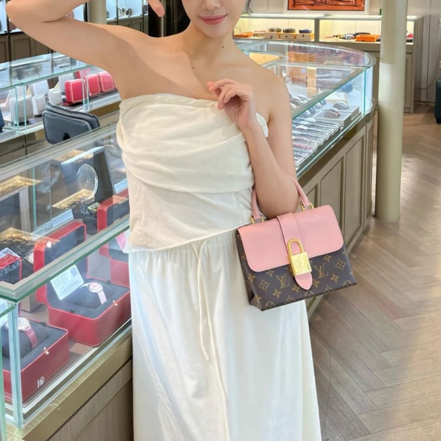 Louis Vuitton LOCKY BB 玫瑰粉 （晶片版）M44080-5