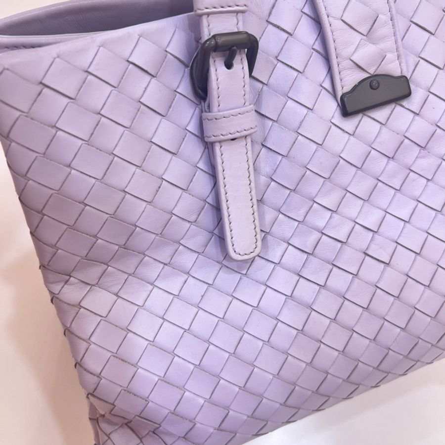 Bottega Veneta ROMA BV編織小號羅馬兩用包 薰衣草紫-22
