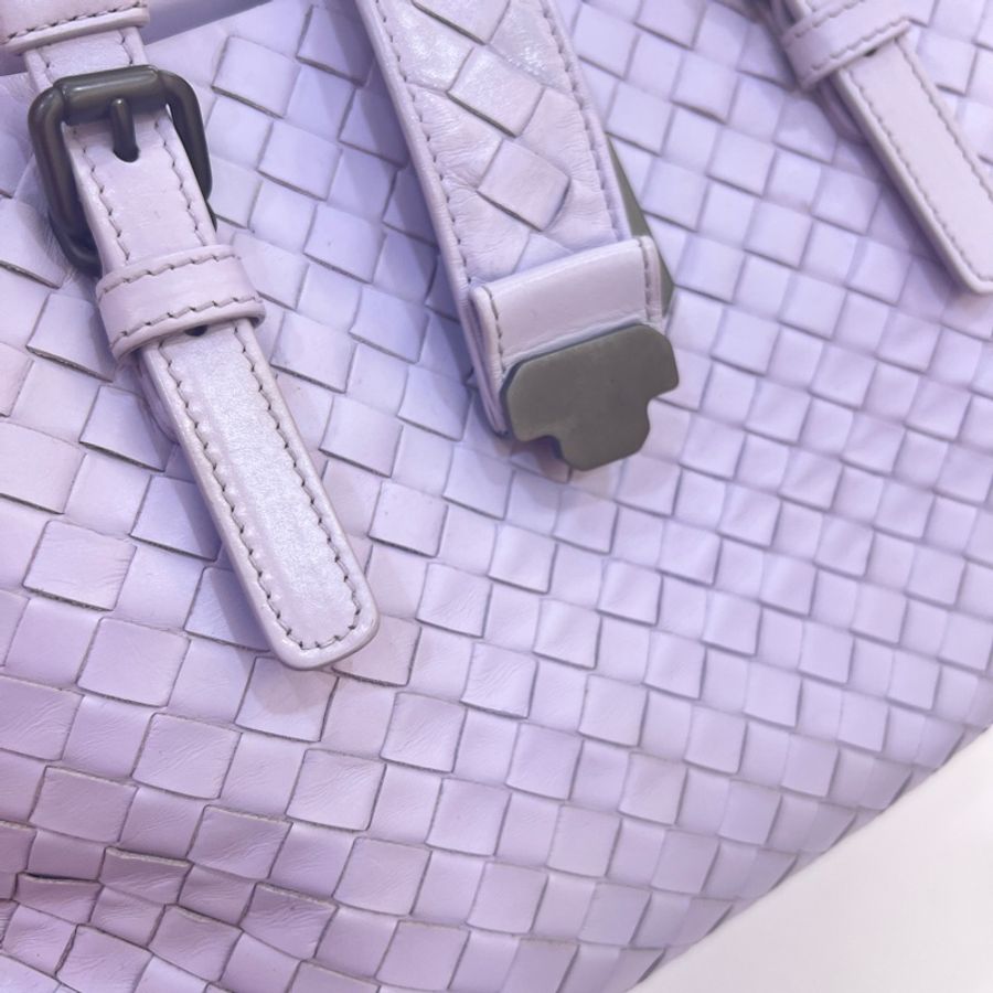 Bottega Veneta ROMA BV編織小號羅馬兩用包 薰衣草紫-24