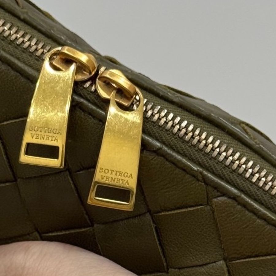 BOTTEGA VENETA BV Nappa Mini 軍綠 編織 小廢包 斜背包 肩背包 側背包-28