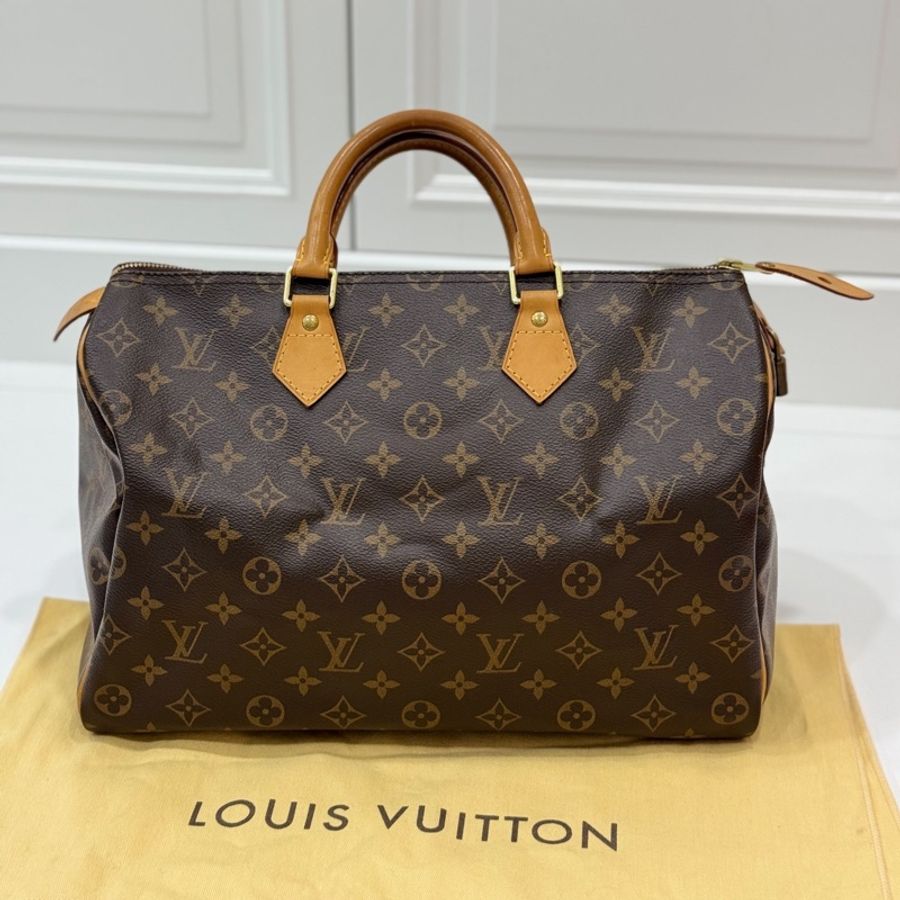 LV 路易威登 老花 speedy 35 手提包 斜背包-0