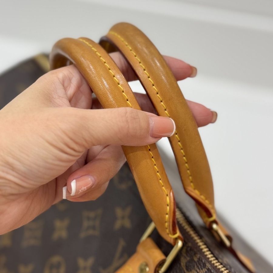 LV 路易威登 老花 speedy 35 手提包 斜背包-25